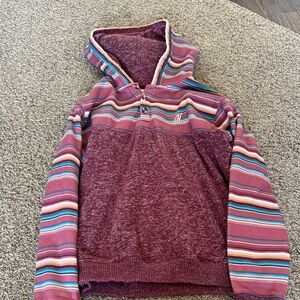 Striped Burgundy Hoodie